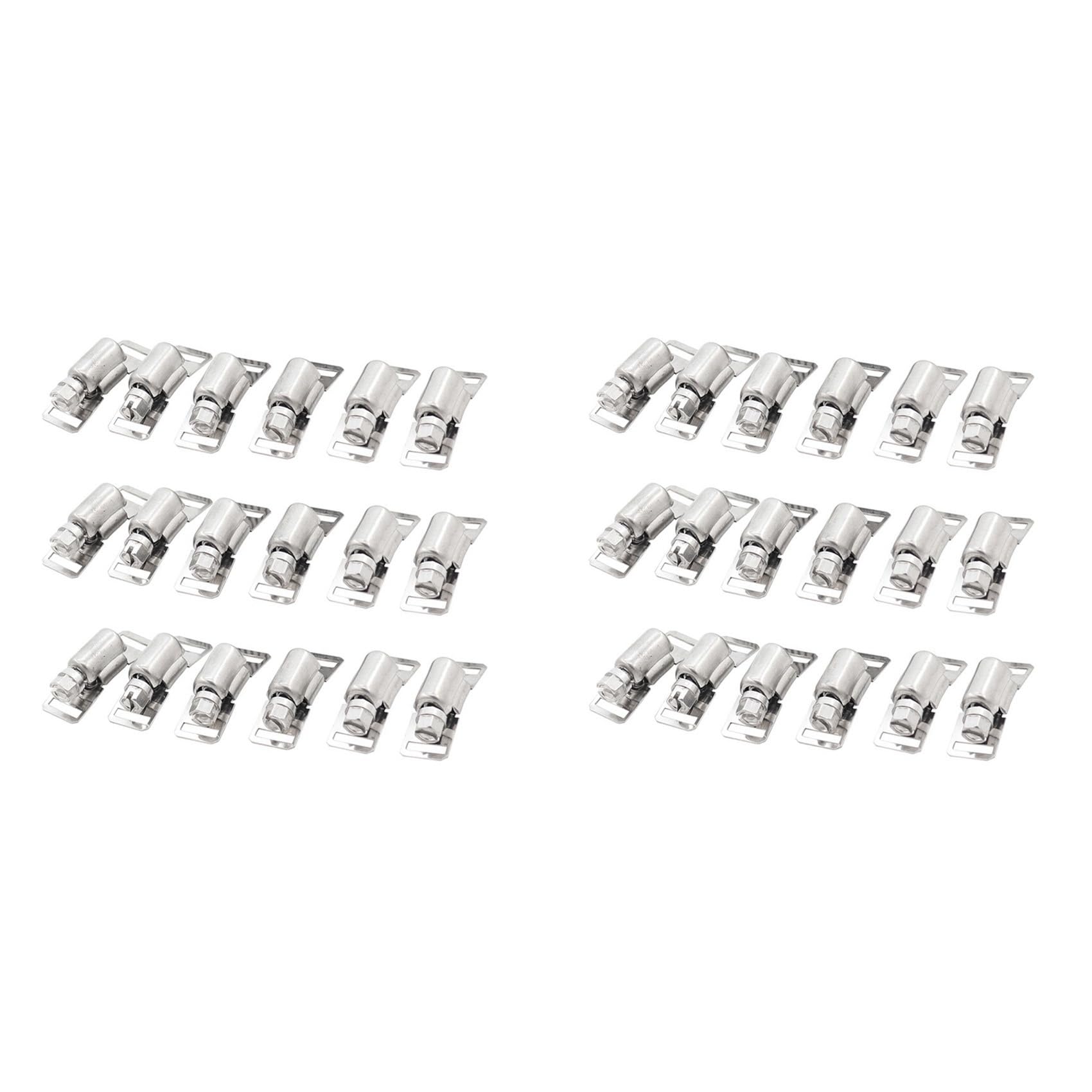 Jnchdghwa Silver 36X Reuse Clamps Hose Fasteners Stainless Steel Worm Clamp Fasteners 304 Clamps Head Buckle