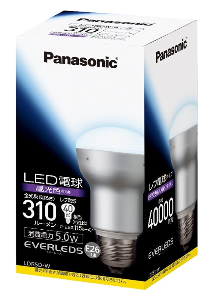Amazon | パナソニック LED電球 EVERLEDS レフ電球40W相当 密閉