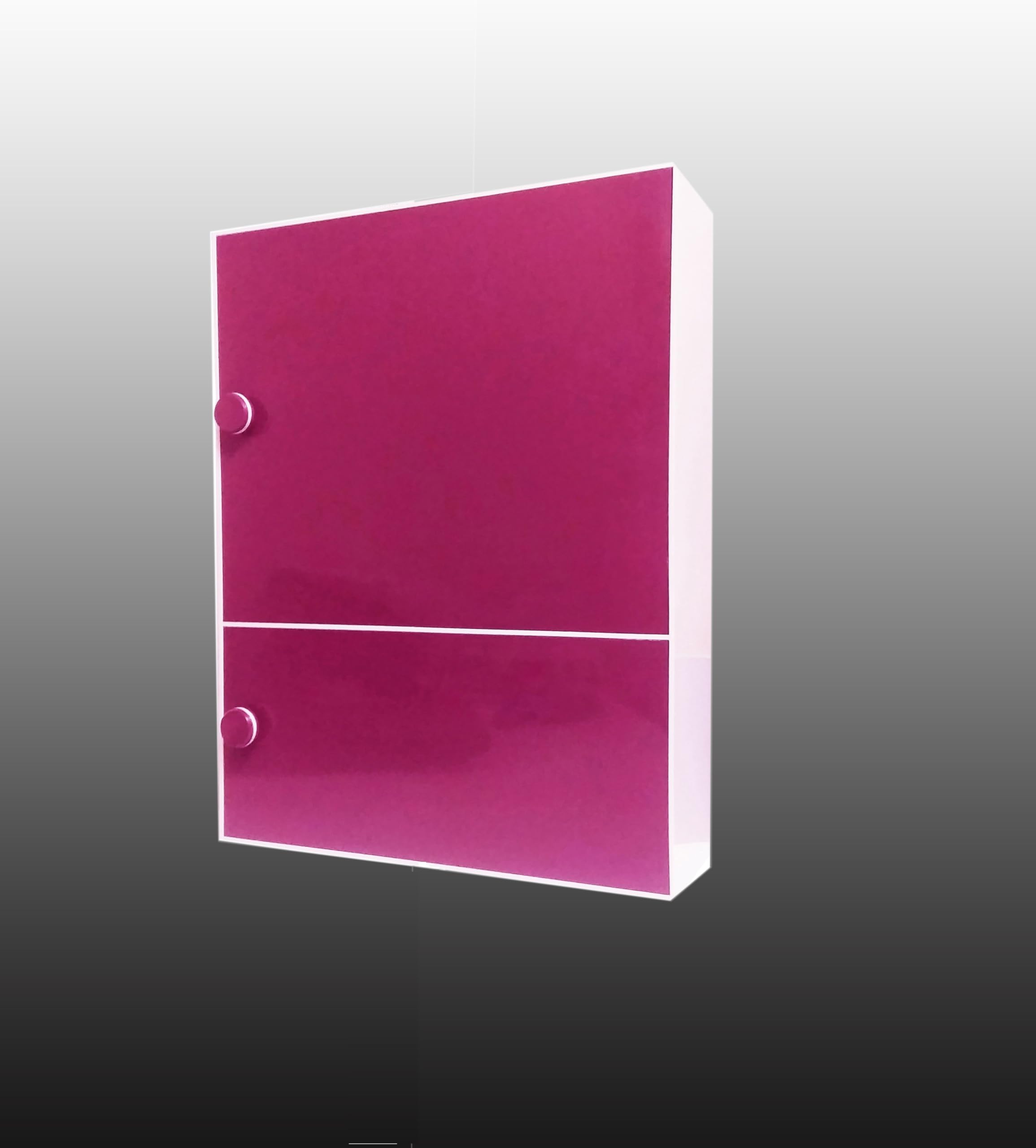 WINACO Aarti White Burgundy (14"x 4.5" x 18") Acrylic Bathroom Storage Bathroom Organizer (White Burgundy)