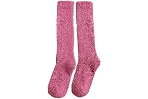 Winter Warm Thermal Coral Fleece Knee High Socks for Women and Girls