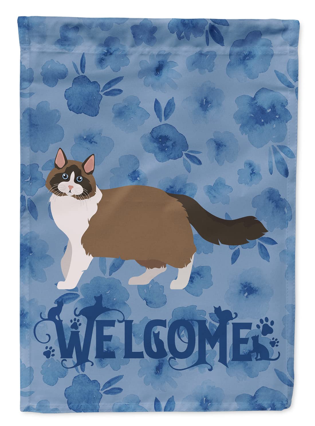 Drapeau de bienvenue chat Ragdoll #1 Caroline's Treasures en toile grand format multicolore