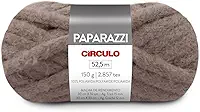 Fio Paparazzi Círculo 150g – Lã 100% Poliamida, Fio Grosso Macio e Volumoso para Tricô e Crochê, Ideal para Cachecol, Manta e Peças de Inverno (7363-Bala Toffe)