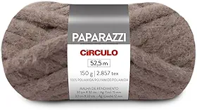 Fio Paparazzi Círculo 150g – Lã 100% Poliamida, Fio Grosso Macio e Volumoso para Tricô e Crochê, Ideal para Cachecol, Manta e Peças de Inverno (7363-Bala Toffe)