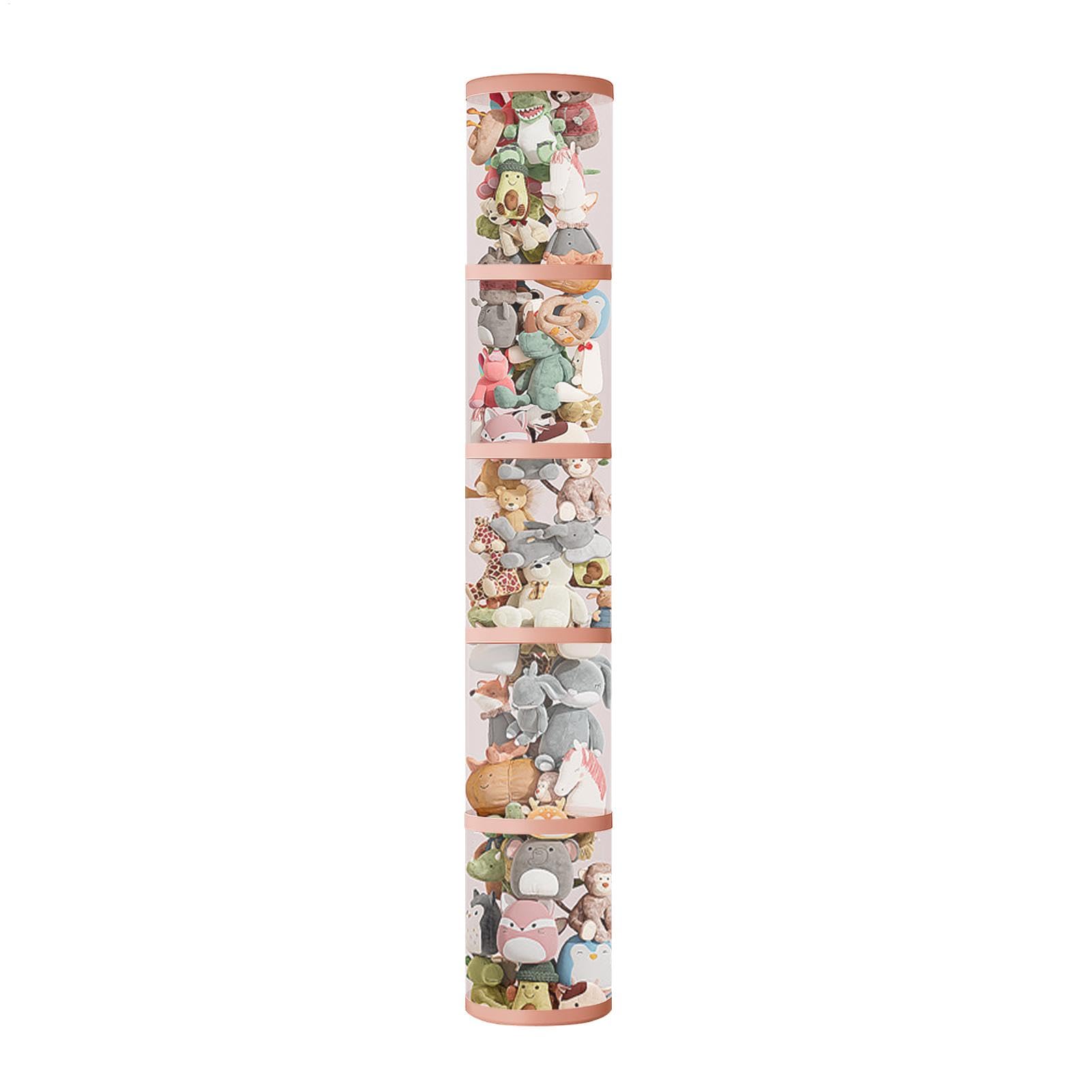 Tubo organizador de animales de peluche,Tubo de almacenamiento de animales de peluche, Tubo de almacenamiento de juguetes vertical transparente, Organizador de animales transparente, tubo de