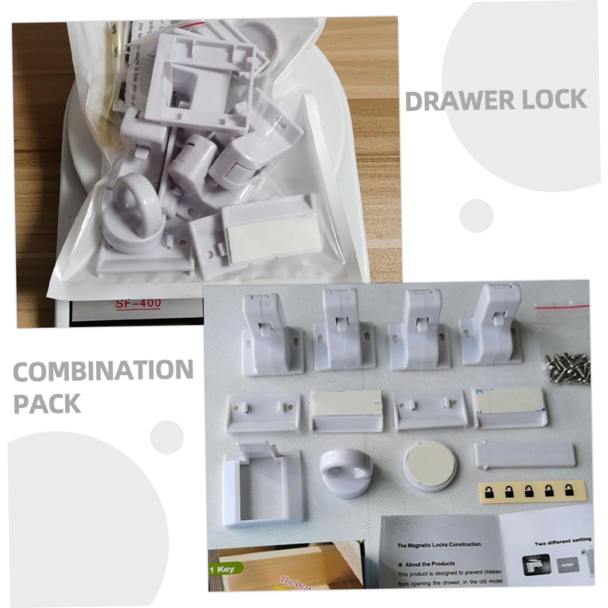 Toyvian Magnesy 4 Zestawy Magnetyczny Zamek Do Szuflady Dla Dzieci Magnes Blokada Bezpieczeństwa Szafki Dziecięcej Ochrona Materiał Abs Dziecko Szafka Dla Dzieci