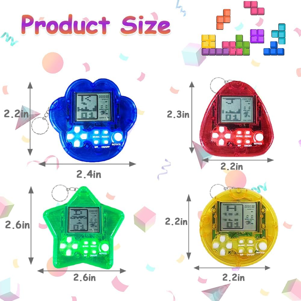 Video Game Party Favors,Mini Game Keychains for Kids&Gamer Party Birthday Supplies Classroom Prizes for Boys Girls