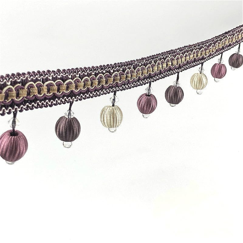 Garniture à franges à pompons, rideaux à franges en aluminium, 12 mètres de perles, garniture à pompons à boules, garnitures de rideaux, canapé, nappe, abat-jour, ruban décoratif artisanal, décorat