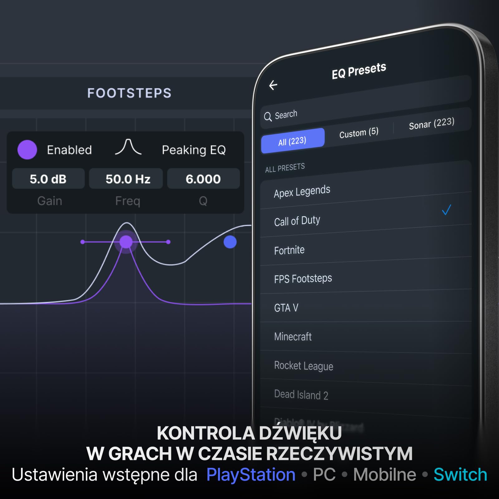 SteelSeries Arctis Nova 7P Wireless Gen 2 do gier -sterowanie aplikacją w czasie rzeczywistym - 50H + -przetworniki magnetyczne z magnesem neodymowym -miks 2,4 GHz/Bluetooth -PS5,PC, Switch 1/2,mobile