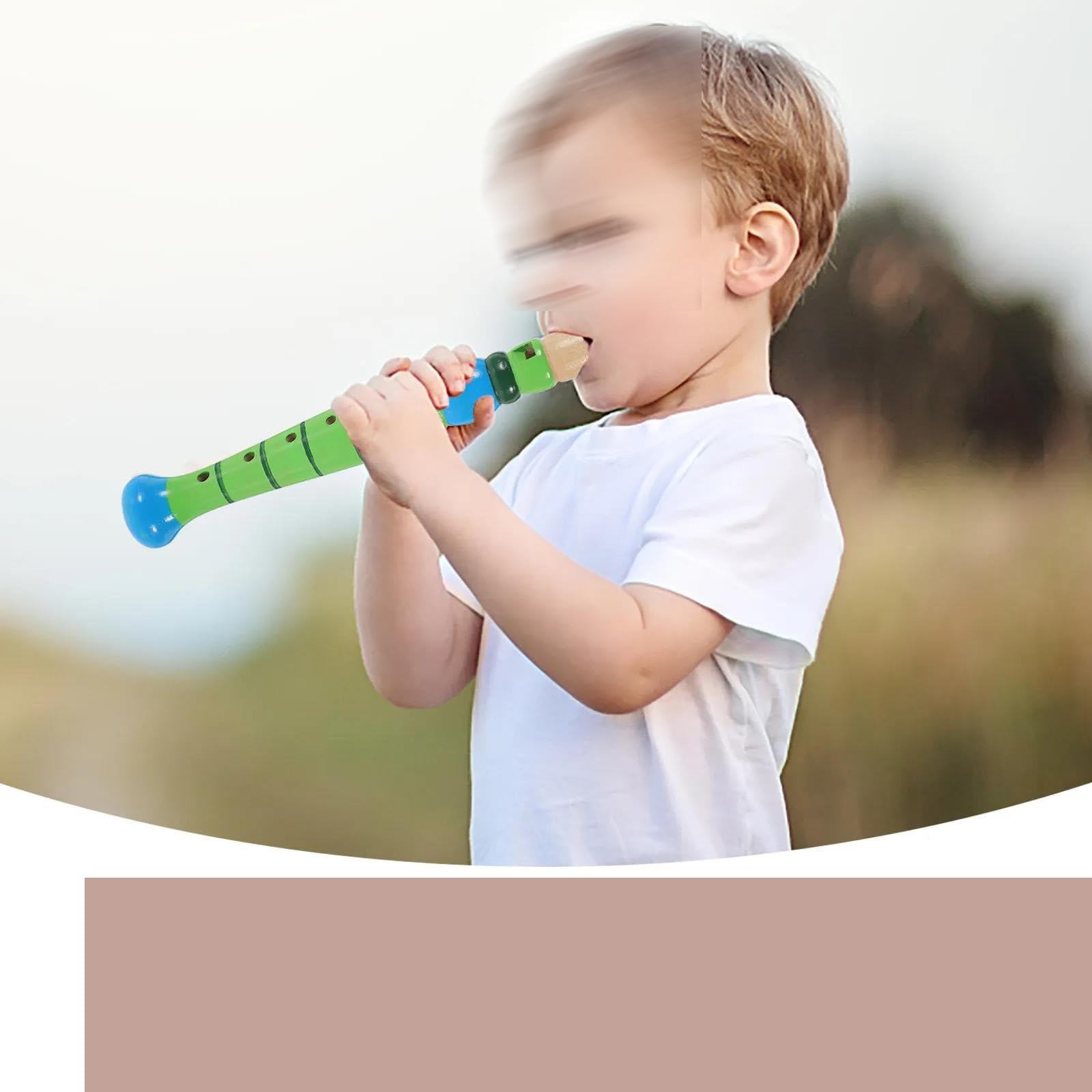 6 otworowy Drewniany Flet Prosty Instrument Dla Początkujących Żywe Kolory Drewniany Flet Prosty