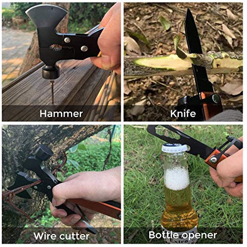 Multitool Camping Tool,Upgraded 16 in 1 Camping Gear Multitools with Axe Hammer Plier Knife Set for Camping Hiking Outdoor Survival Gear Kit,Multipurpose Tool Gadgets Gifts for Men Women - Thumbnail 2