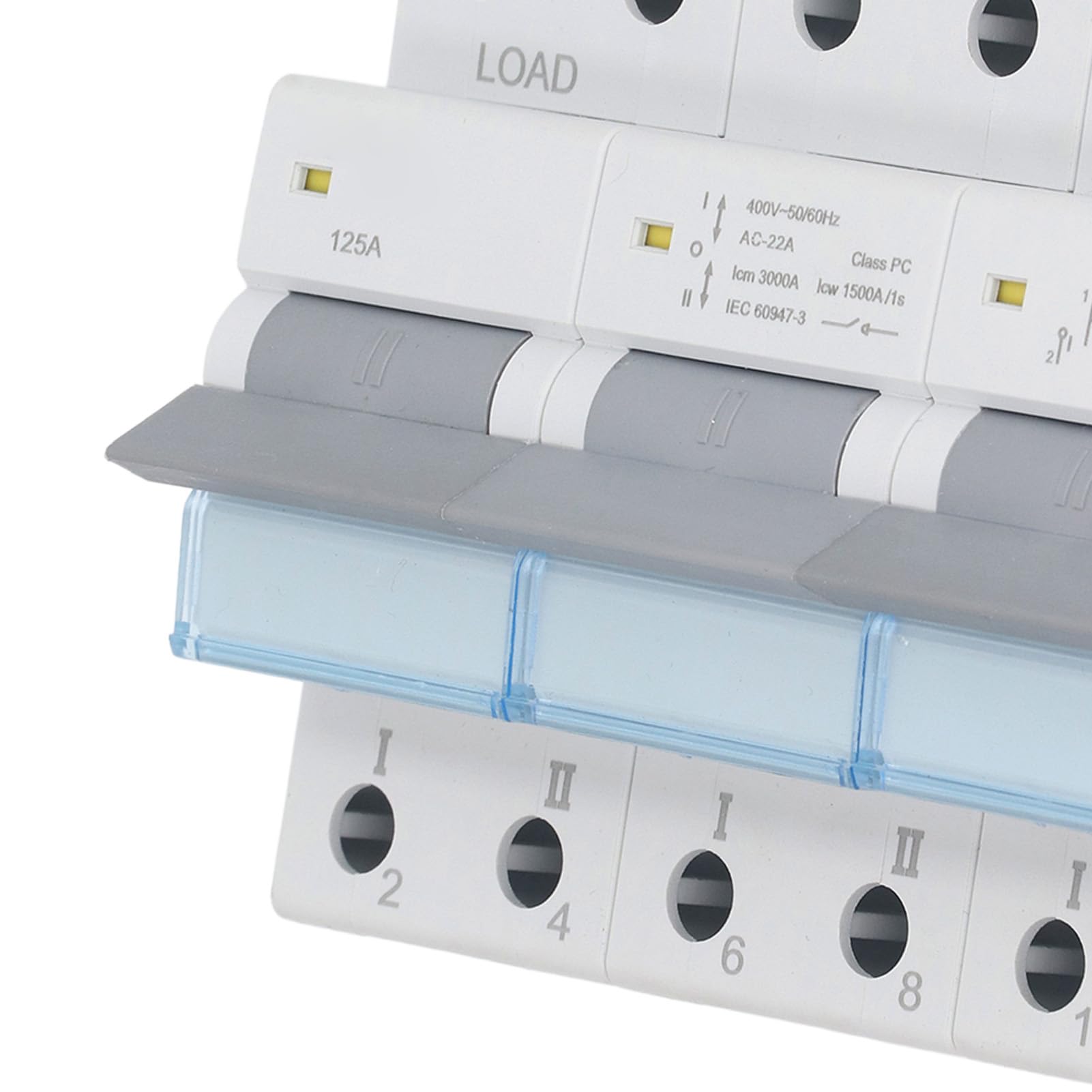 KIMISS Interruttore Automatico Sezionatore CC Solare 3P 125A 400V - Isolatore a Doppia Alimentazione per Sistemi Solari Eolici e Applicazioni di Array Fotovoltaici
