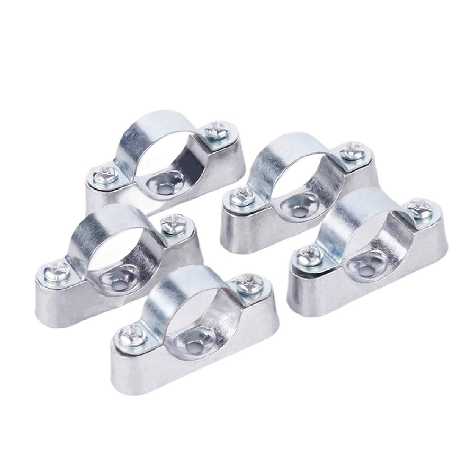 MEXEWORD 10Pcs 16/20/25/32/40/50Mm Aluminum Alloyl Off-Wall Code, Saddle Clip, Pipe Clamp, Pipe Bracket, Fixed Clip(16mm)