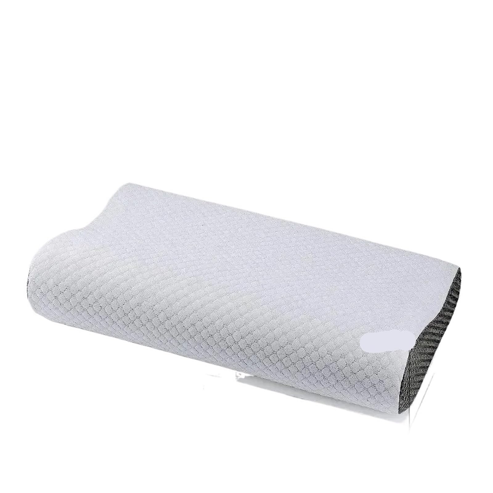 Poduszka z pianki memory | Wielokolorowa piankowa poduszka pod szyję Ergonomiczna poduszka ortopedyczna z boku(White Gray)