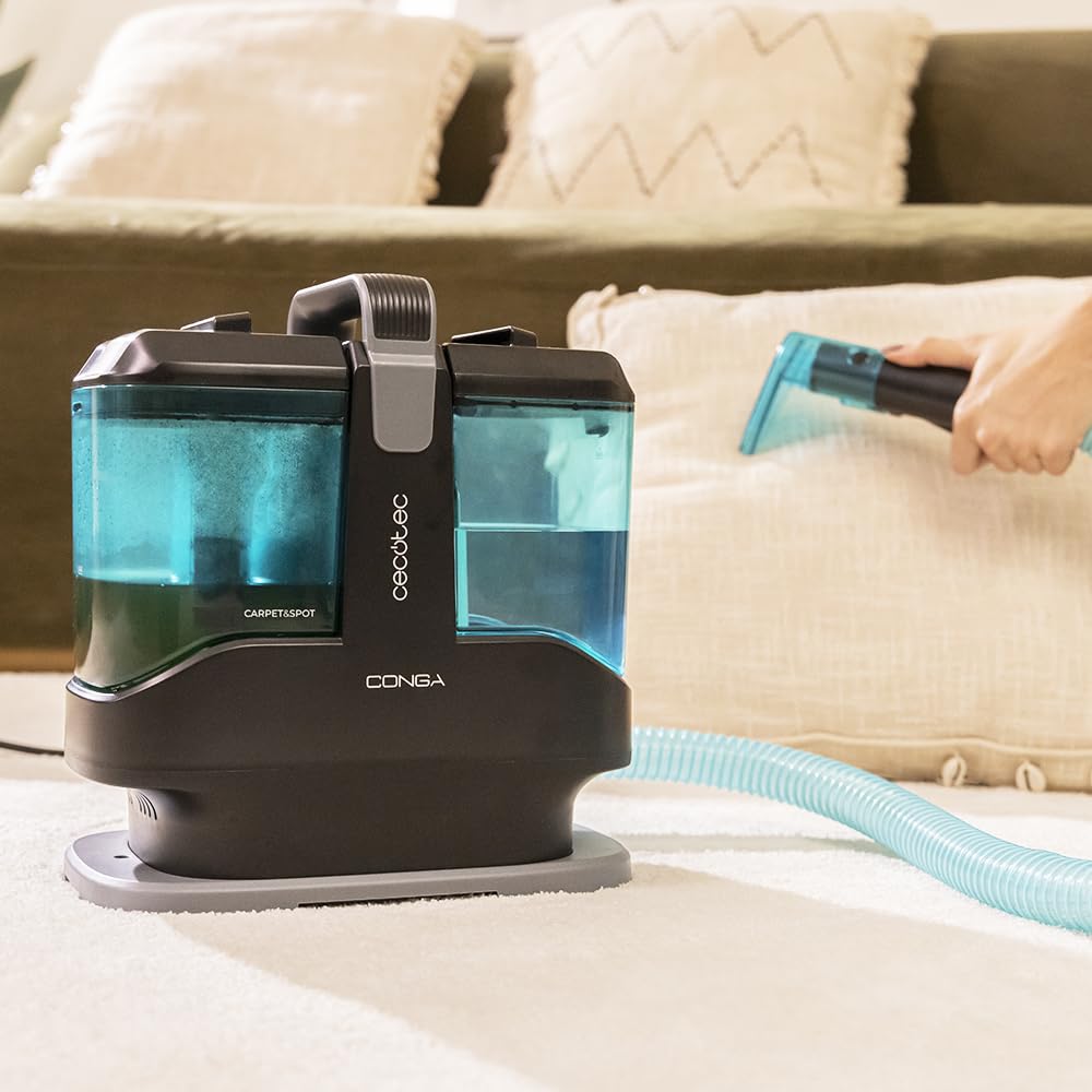 Cecotec Conga 3000 Carpet & Spot Clean Max. 450 W, 13 kPa, kompaktowa konstrukcja, zbiornik na czystą wodę 1000 ml i brudną wodę 550 ml, spray w sprayu