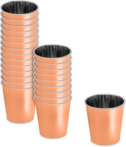 Miniatura 7 de zappy 124 vasos de chupito dorados de 1 onza de plástico transparente con borde dorado metálico, vasos duros para fiestas, vasos desechables para