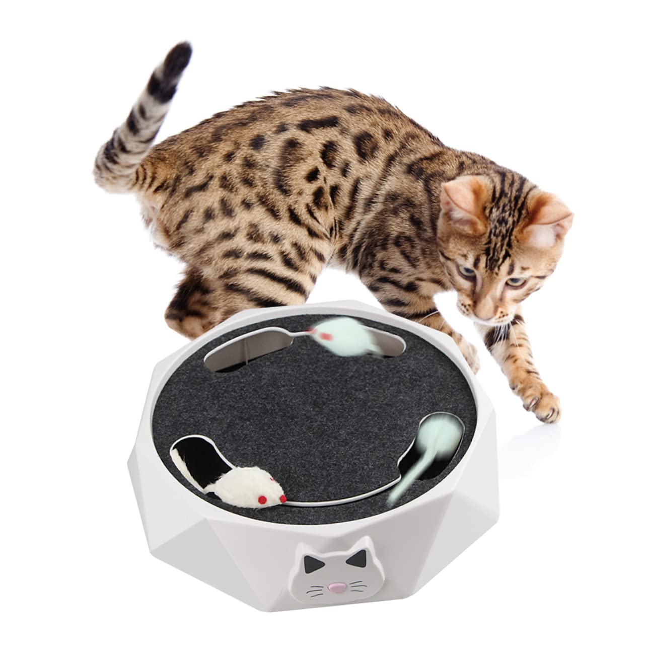 BESPORTBLE Juguetes para Gatos Que Funcionan con Ratones Eléctricos Que Corren Juguete para Mascotas Juguete para Burlarse de