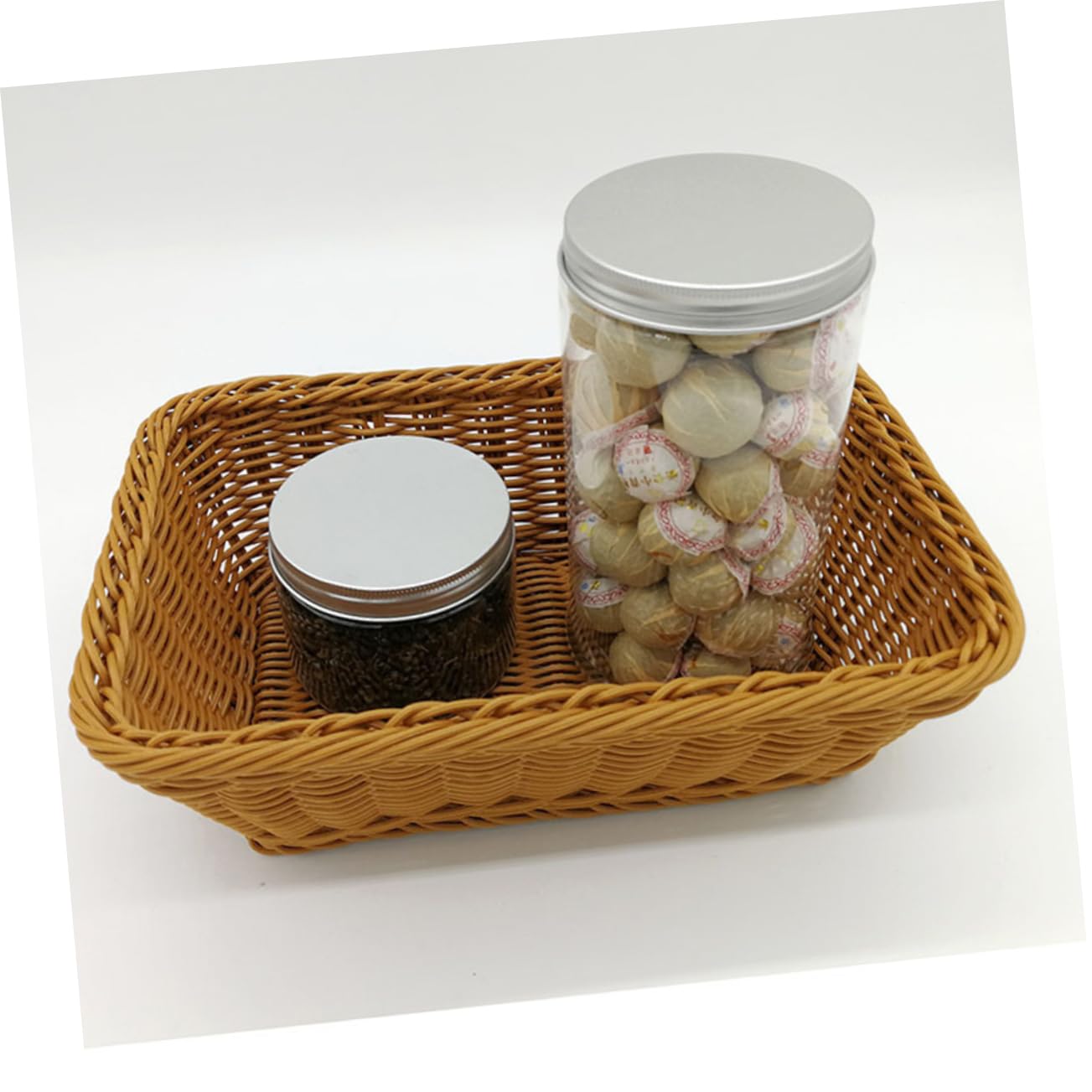 VILLFUL Vegetables Basket Washable Basket Bread Basket Wicker Storage Basket Seagrass Toy Bins Wicker Cube Storage Baskets Woven Basket Braided Storage Basket Rattan Storage Basket Brown