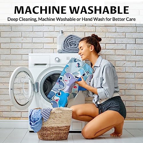 Shark Blanket Gifts - 60"x80" Cute Throw Blanket for Kids & Adults - Blue Soft Fuzzy Blankets for Bed, Couch & Living Room