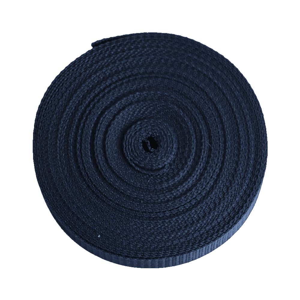Polypropylene Webbing Straps 20mm 25mm 30mm 38mm 40mm 50mm Tape Backpack Luggage Straps Crafts Outdoor DIY Colours Lengths (25mm/5m, Navy Blue)