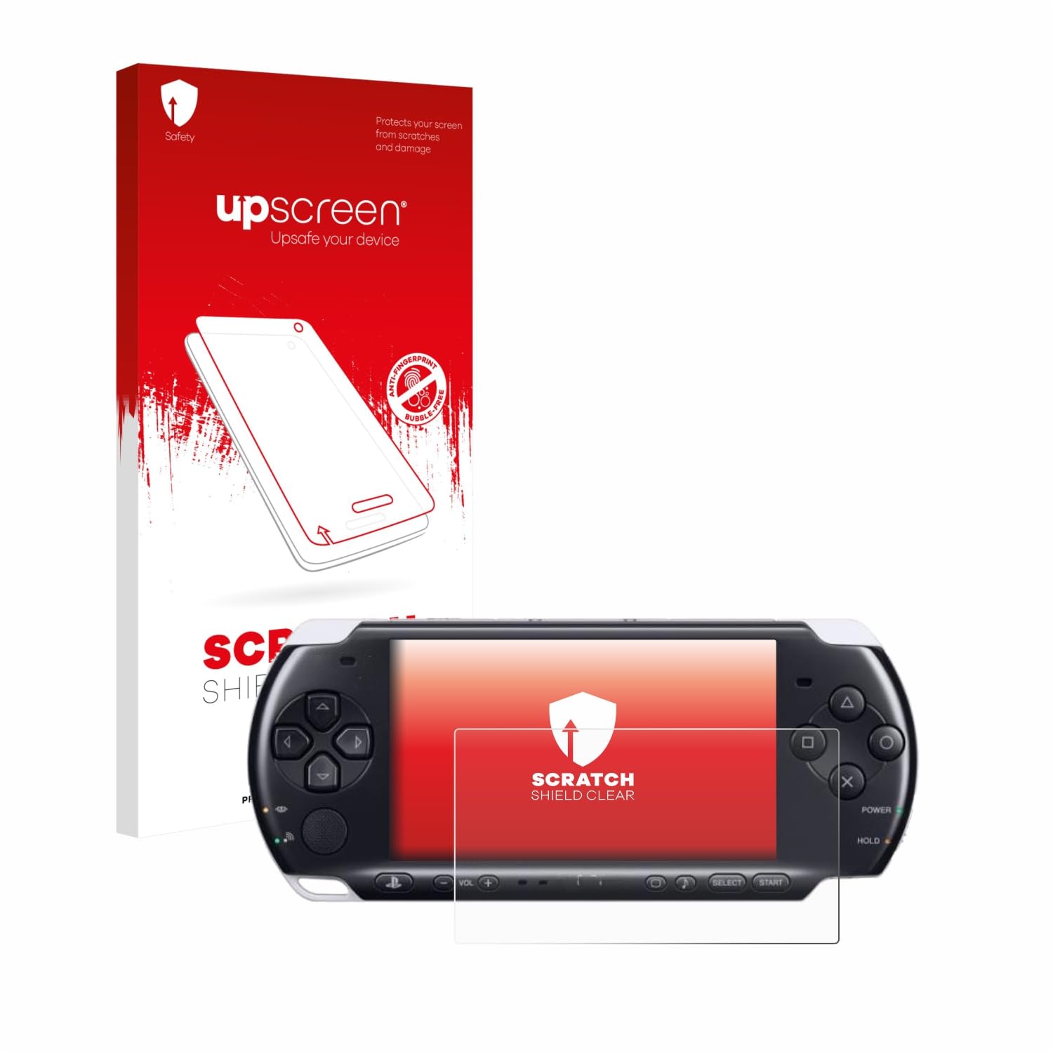 upscreen Protector Pantalla para Sony PSP 3000 | , Transparente Protección Pantalla Made in Germany, Anti-Huellas Anti-Arañazos