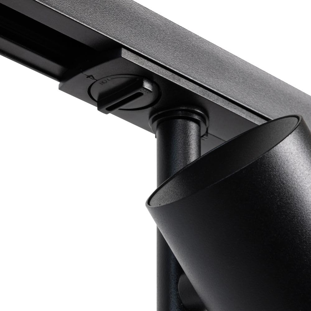 Qub Focus III Monophasé Luminaire Plafonnier LED – 600cm - 4x Viror Mesh Spots & 2x Suspensions - 1x 3m Barre de Spot Plafond – I-Form - Plafonnier intérieur Noir – Spots et Rails de Spots