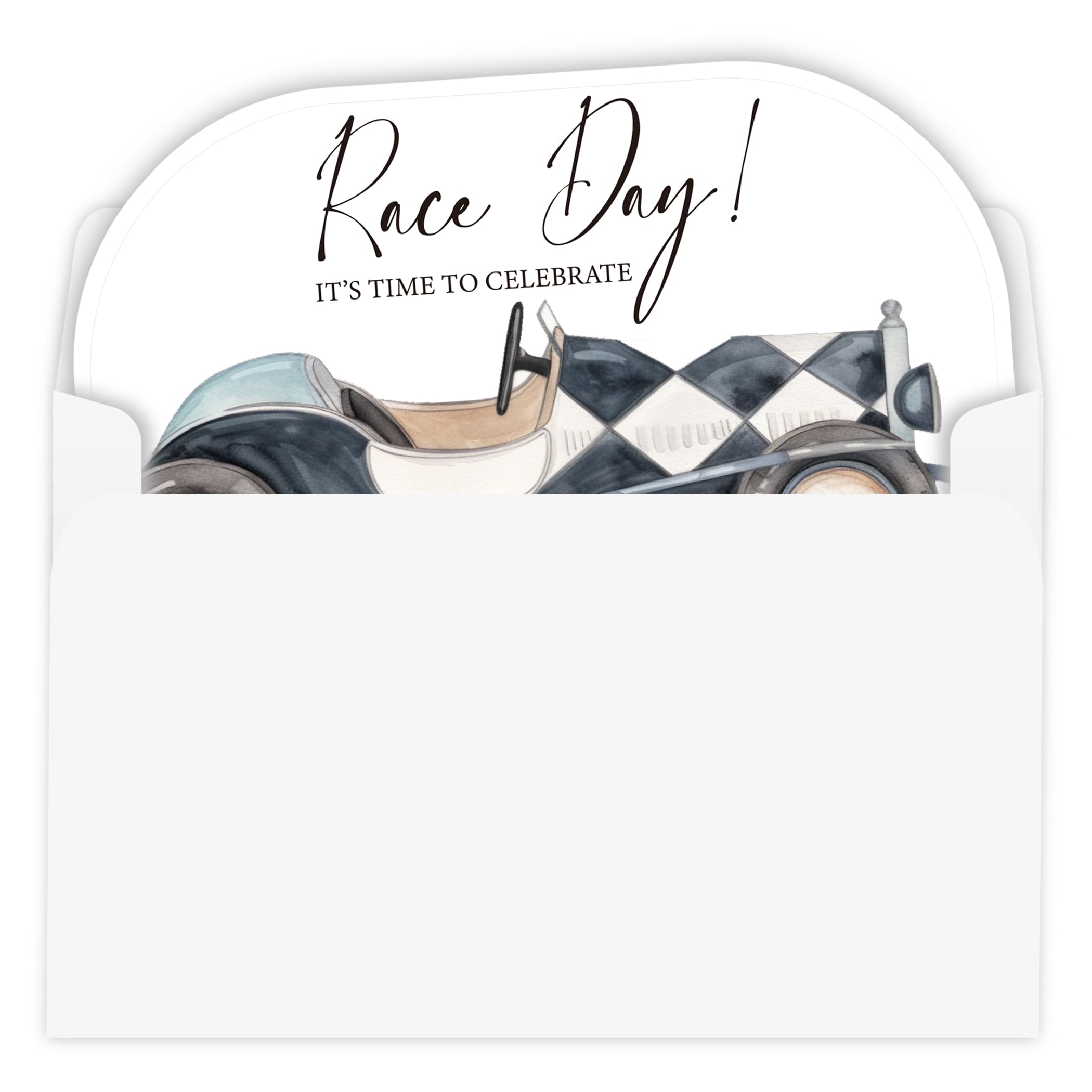 buwanJH Vintage Car Party Invitation Cards, Vintage Car Birthday Party or Baby Shower Invitation, 30 Cards with 30 Envelopes