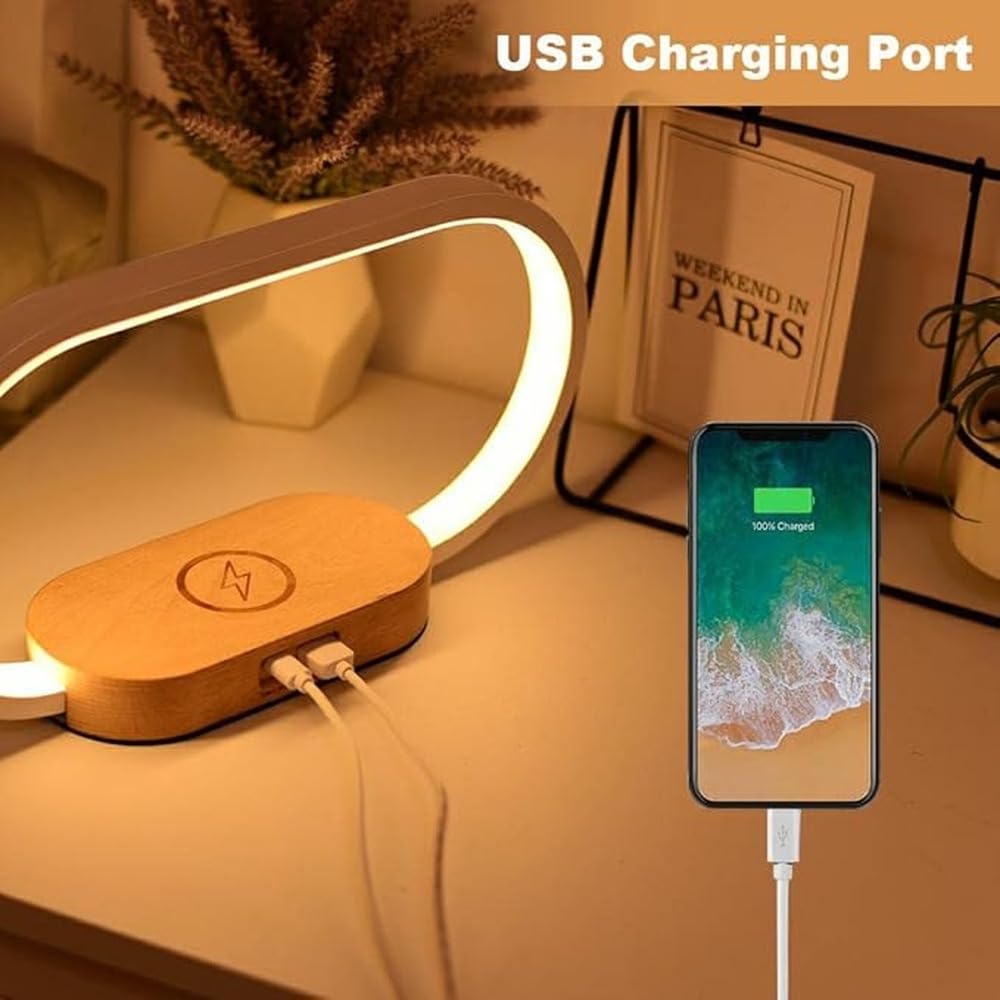 La lampada al tramonto con caricabatterie wireless integrato offre