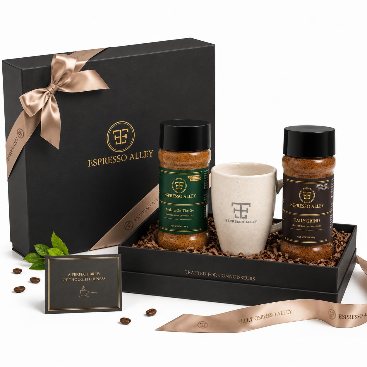 ESPRESSO ALLEY Coffee Gift Set | Daily Grind & Arabica Ground Coffee with Eco-Friendly Husk Mug | Gourmet Coffee Gift Box-image-5