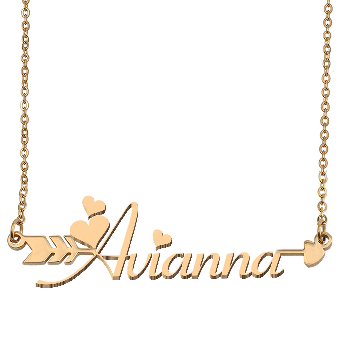 AoloshowCustom Name Necklace Personalized Any Names Nameplate Jewlery for Womens Girls