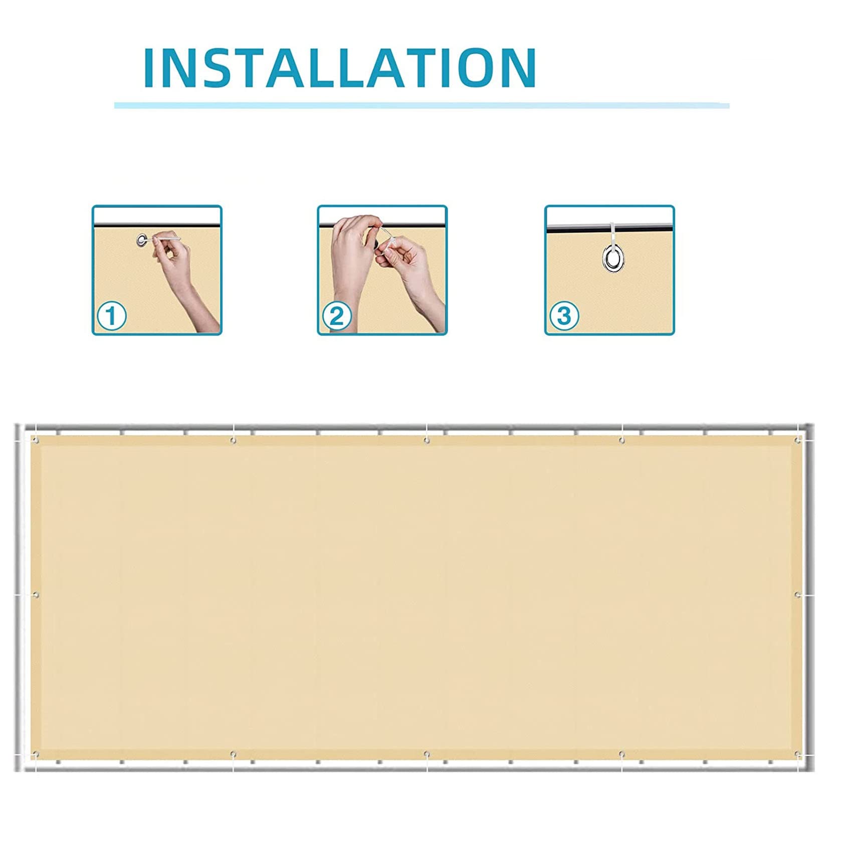 Recinzione Copertura per Balcone Giardino 120x600cm(47x236inch) Copertura per Balcone Ringhiera per Esterni Protezione Resistente alle intemperie per Balcone da Giardino, Marrone
