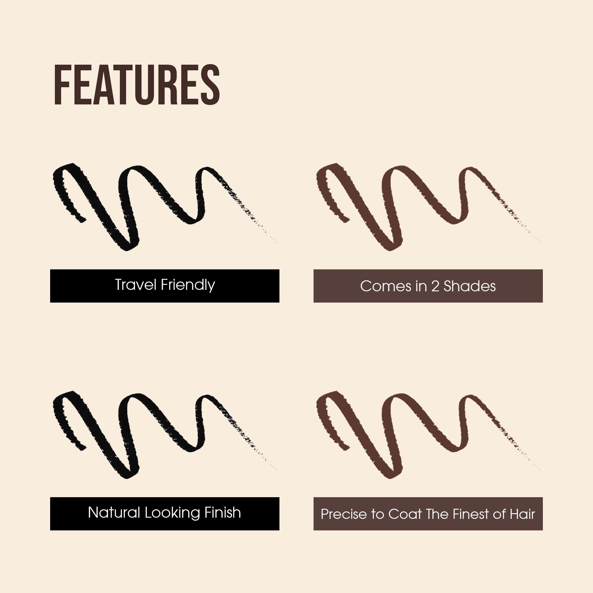 Colors Queen Brow Master Eyebrow Definer Pencil with Spoolie | Natural Looking Brows | Smudge Proof, Waterproof and Long Lasting Eyebrow Pencil (Black) - Image 3 thumbnail