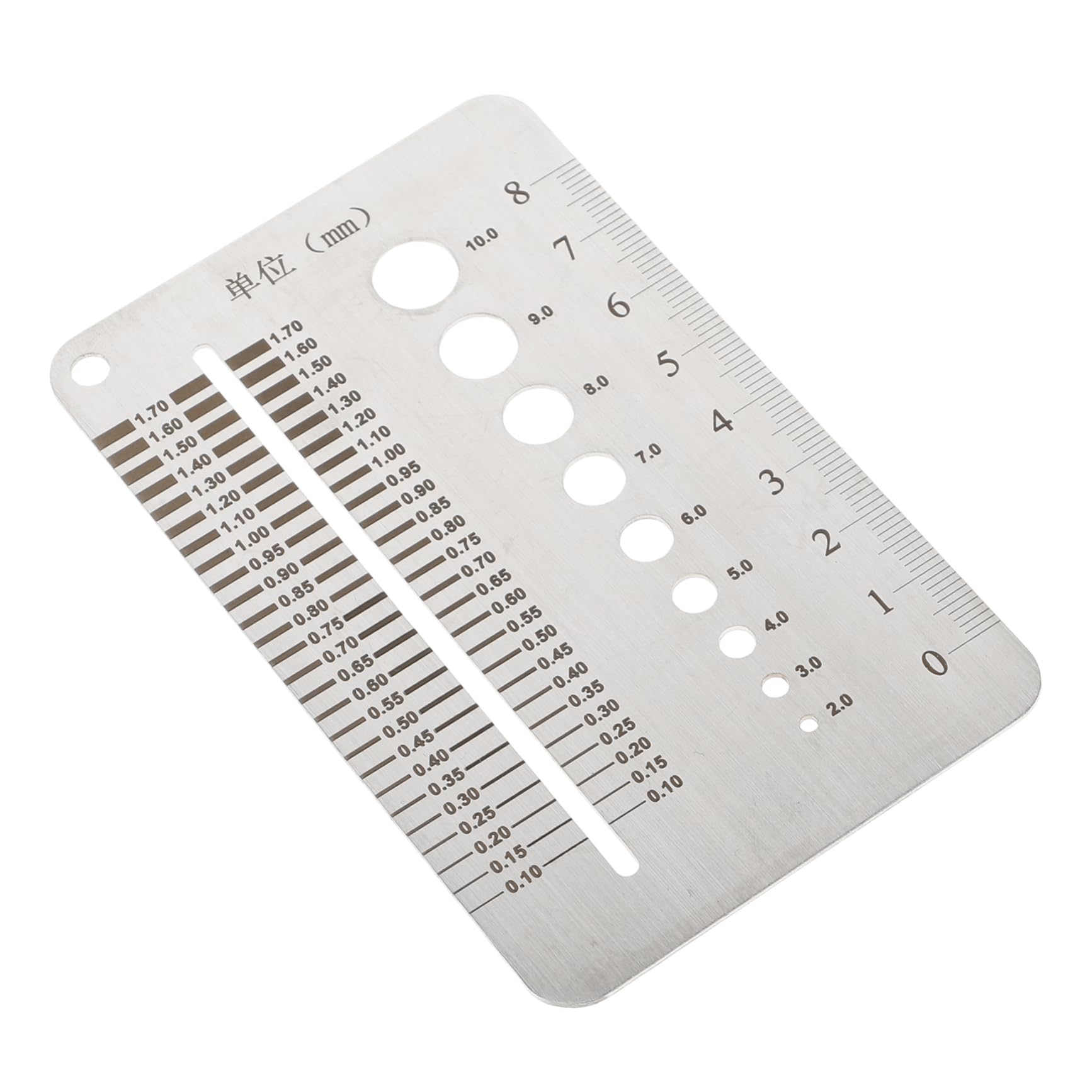 FUNOMOCYA Measuring Tool Drill Hole Gauge Pore Size Gauge Taper Gap Gauge Feeler Gauge Straight Ruler Set