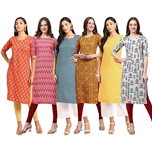 Image of Pinkmint Women's Crepe Digital Print Straight Kurta