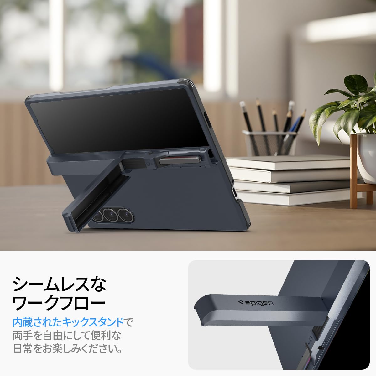 Amazon | Spigen 【Samsung 公式認定】 Galaxy Z Fold 6 ケース タフ