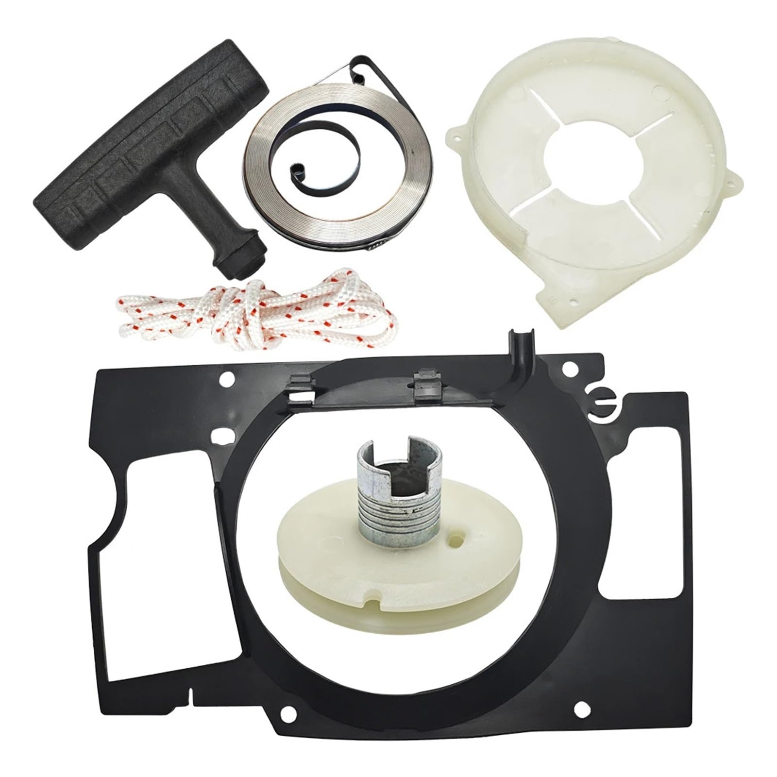 Polea de Arranque de Retroceso, Mango de Resorte, Cuerda de Agarre, Volante, Kit Conductor de Aire for Motosierra 61 268 272 XP