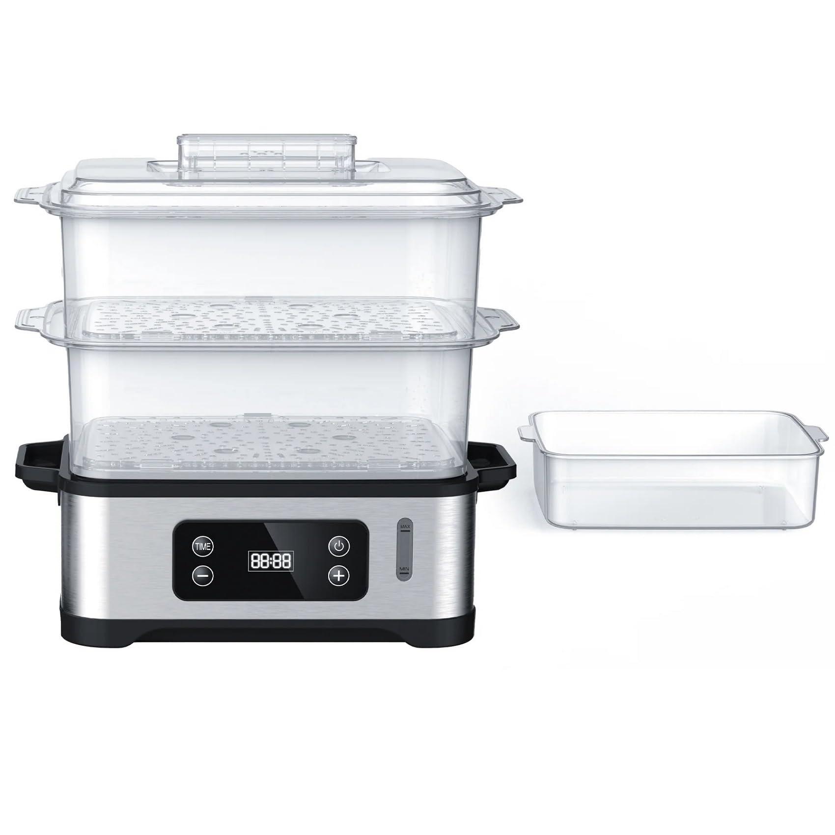 Ambiano Dampfgarer Edelstahl 1000 W 12,0 l 3 Ebenen BPA frei TÜV/GS
