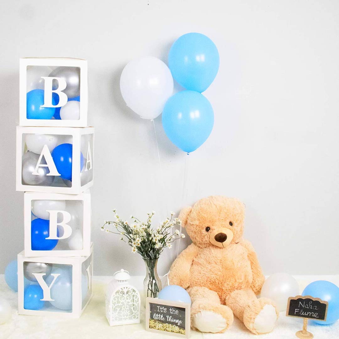 Buy NAHA FLUME Baby Shower Decorations for Boy 4 Baby Shower Boxes