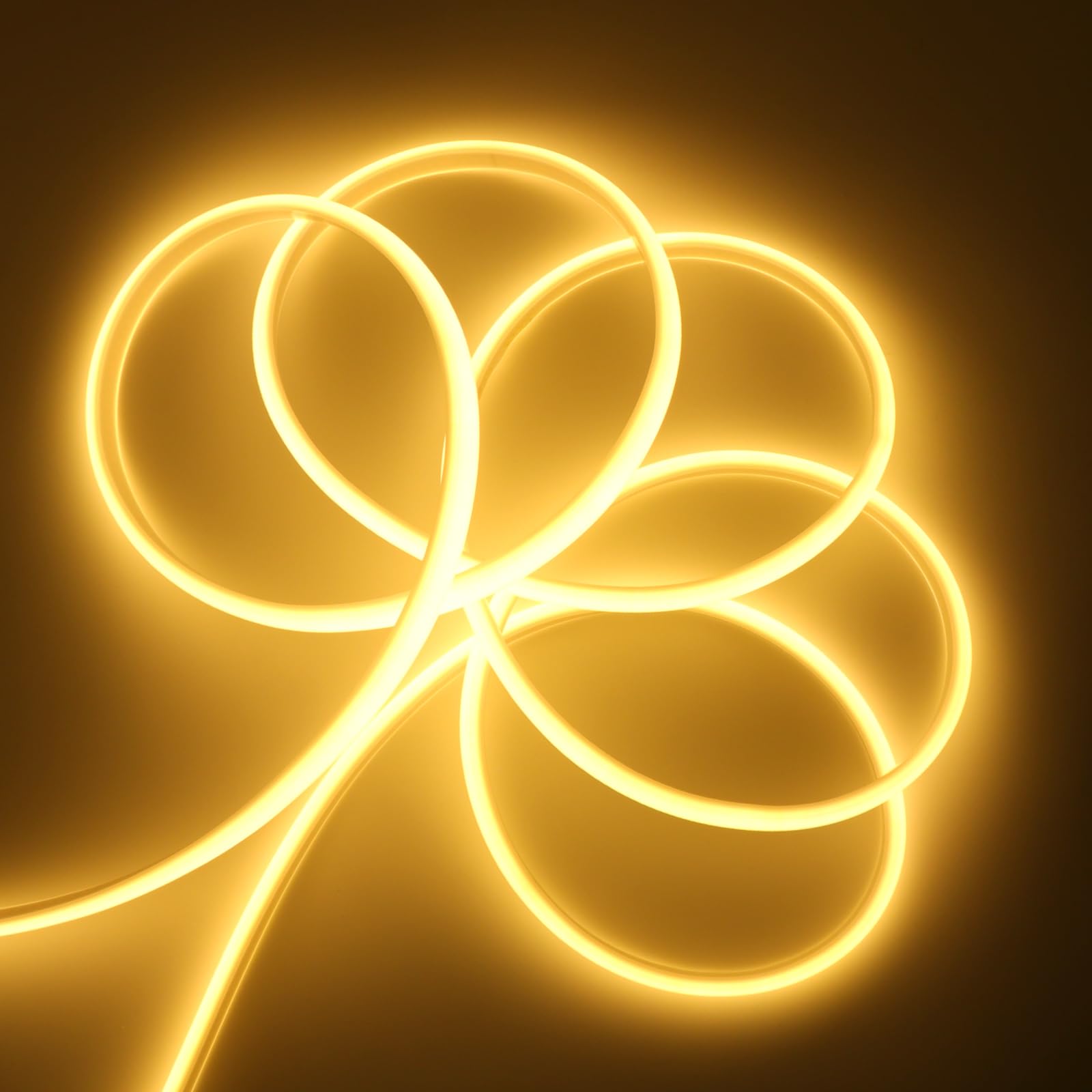 220V COB Neon LED Streifen, Dimmbar 288 LEDs/m Superhell Hohe Dichte LED Strip mit Netzteil, Wasserdicht IP65 Diffusion Flex COB LED Lichtleisten Schlauch Lichtband LED (Warmweiß,20M)