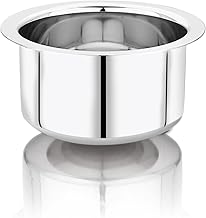 Vinod Stainless Steel Round Bottom Cooking Tope | Food-Grade Stainless Steel | 12cm Dia | 18G | 1.5mm Thickness | 375ml Capacity | Rust-Resistant & Long-Lasting
