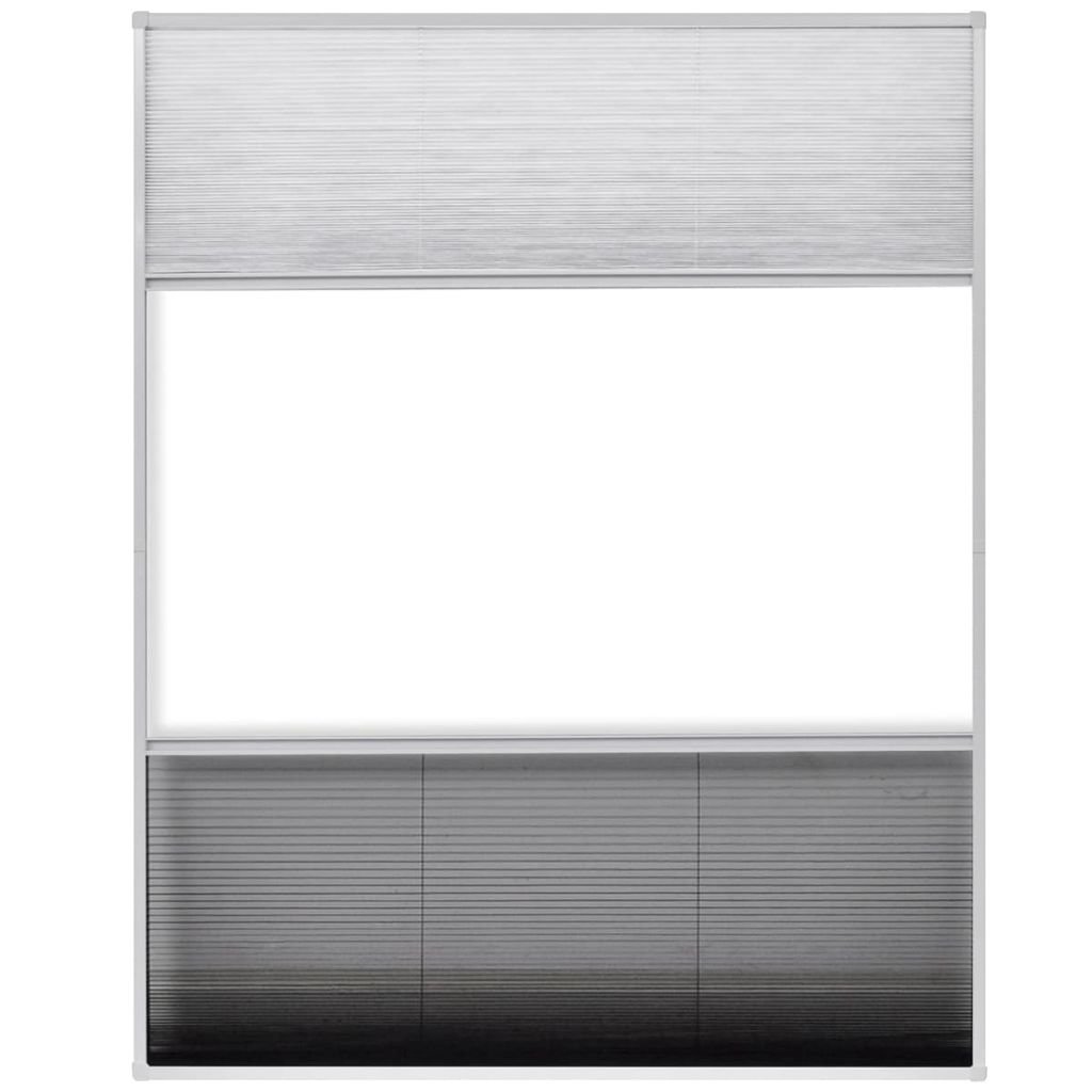 Festnight Mosquitera Plisada para Ventanas 80x100cm Negro