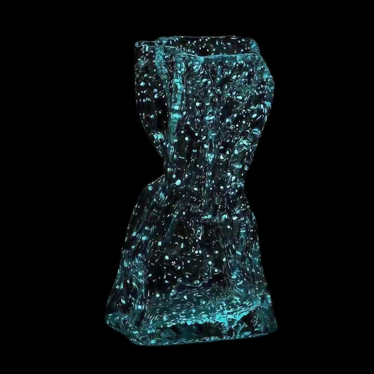 Radefasun Vases Luminous Handmade Glass Flower Vase Desktop Ornaments Propagation Station Plant Holder for Home Wedding Decor (S
