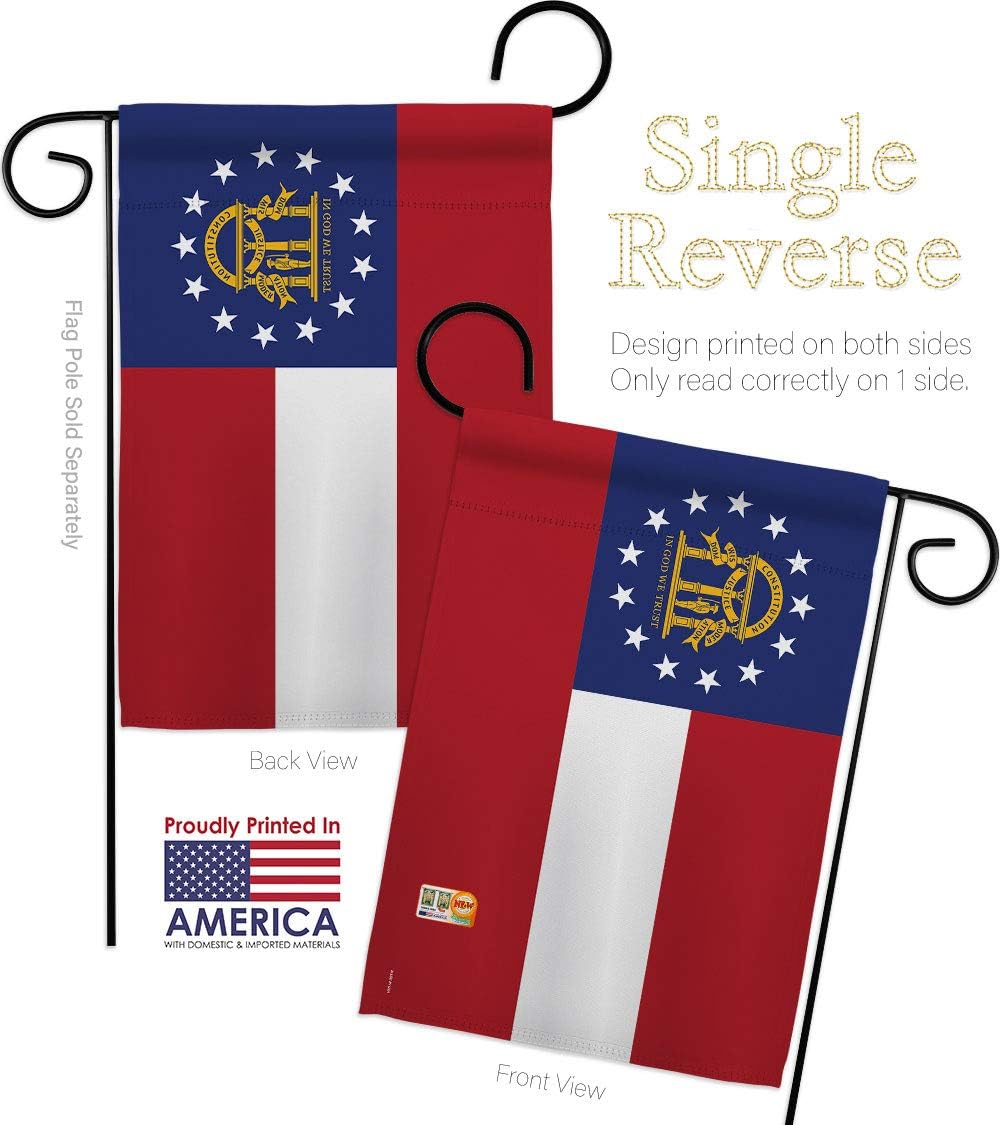 States Georgia Garden House Flags Set Regional USA American Territories Republic Country Particular Area Small Decorative Gift Yard Banner Made In 28 X 40