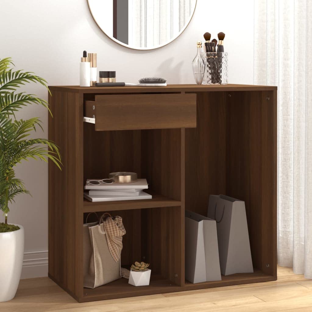 Meble Przedmiot dom Kosmetyczka Brązowy Dąb 80x40x75 cm Engineered Wood-Furniture