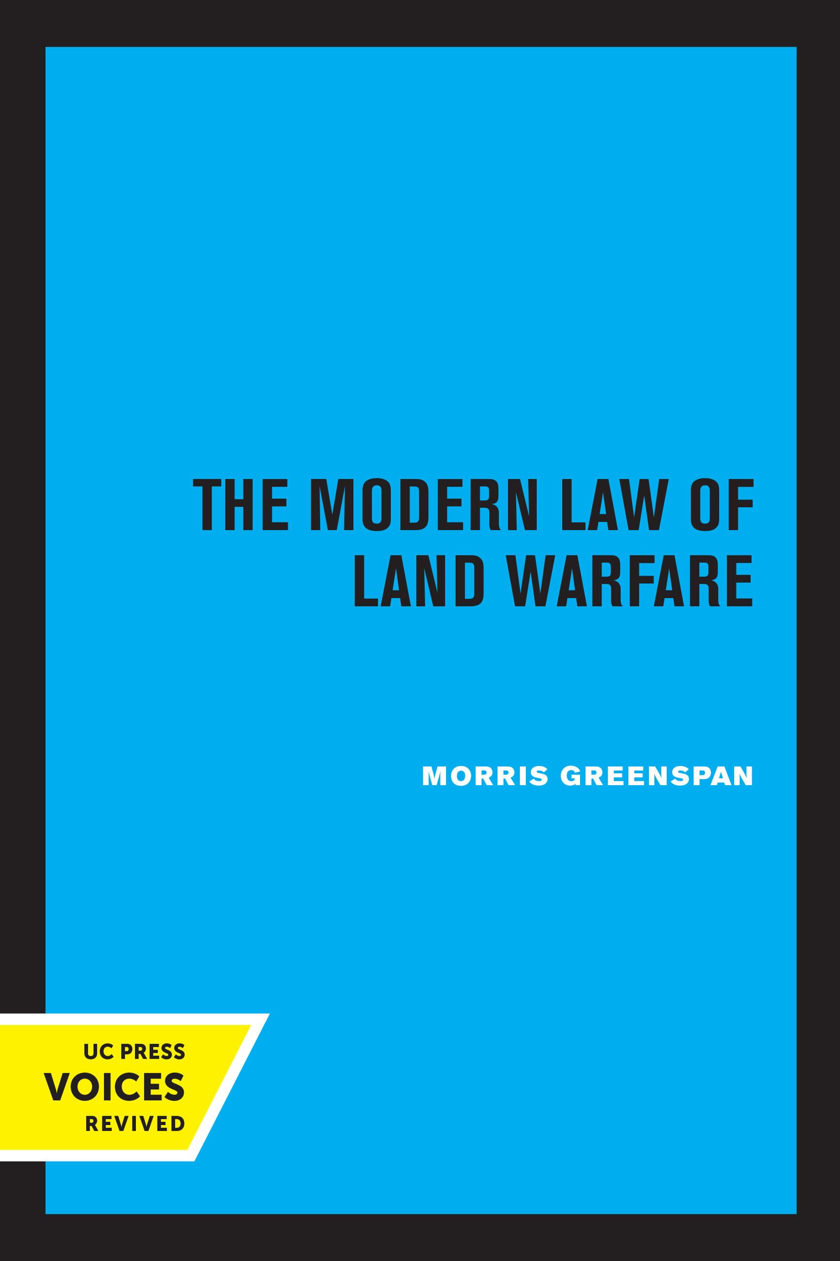 Modern Law of Land Warfare