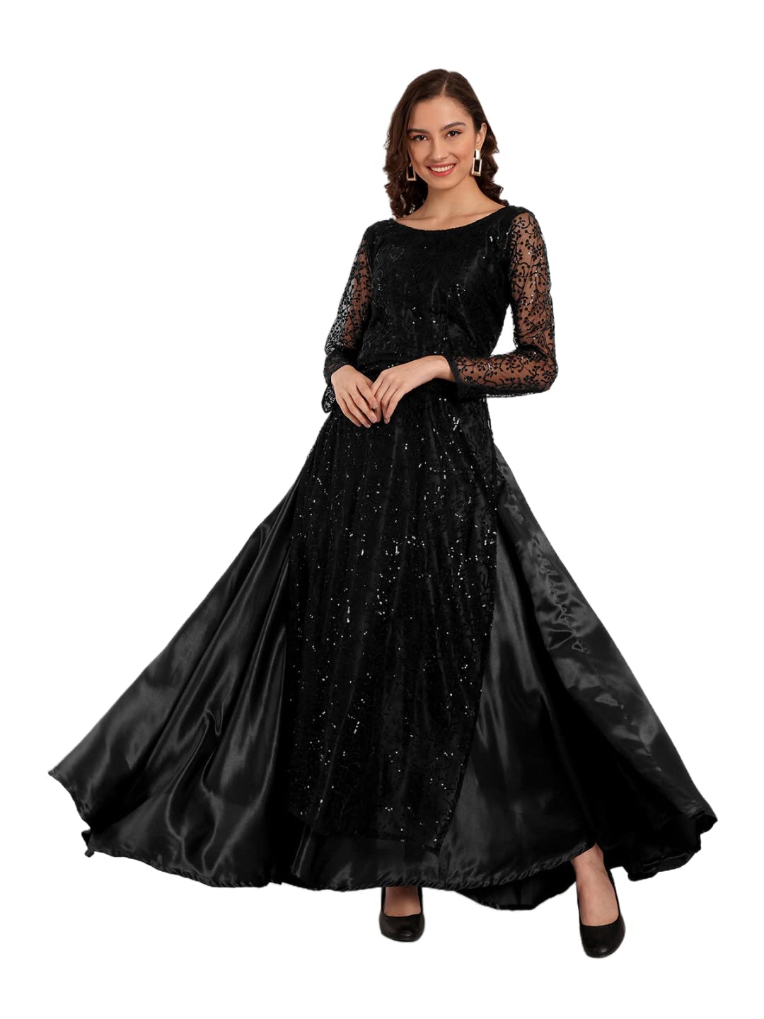 TILISM Girls Black Gown Dress