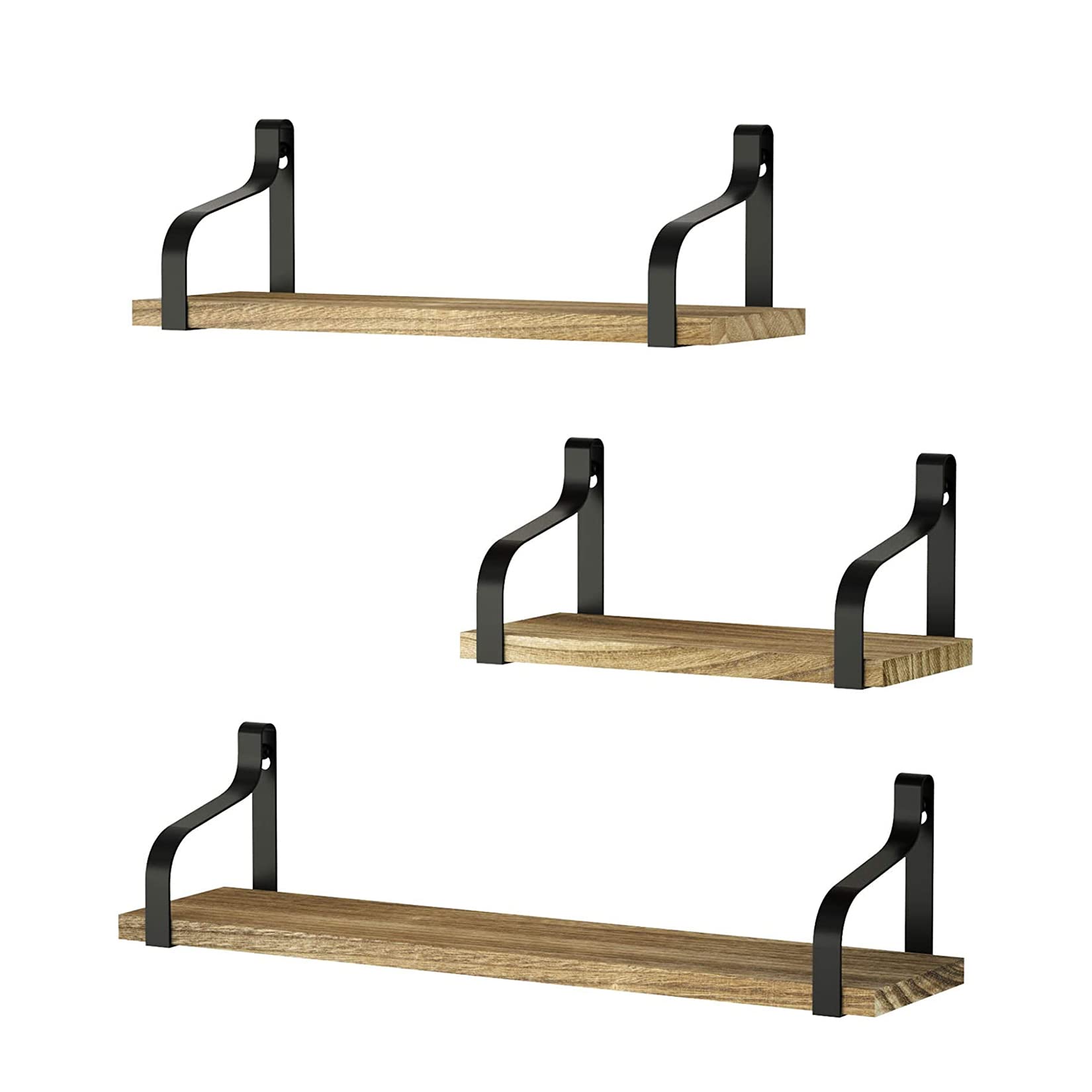 Buy medla Wall ed Floating Shelf Wood Corner Shelf Set of 3 Kitchen