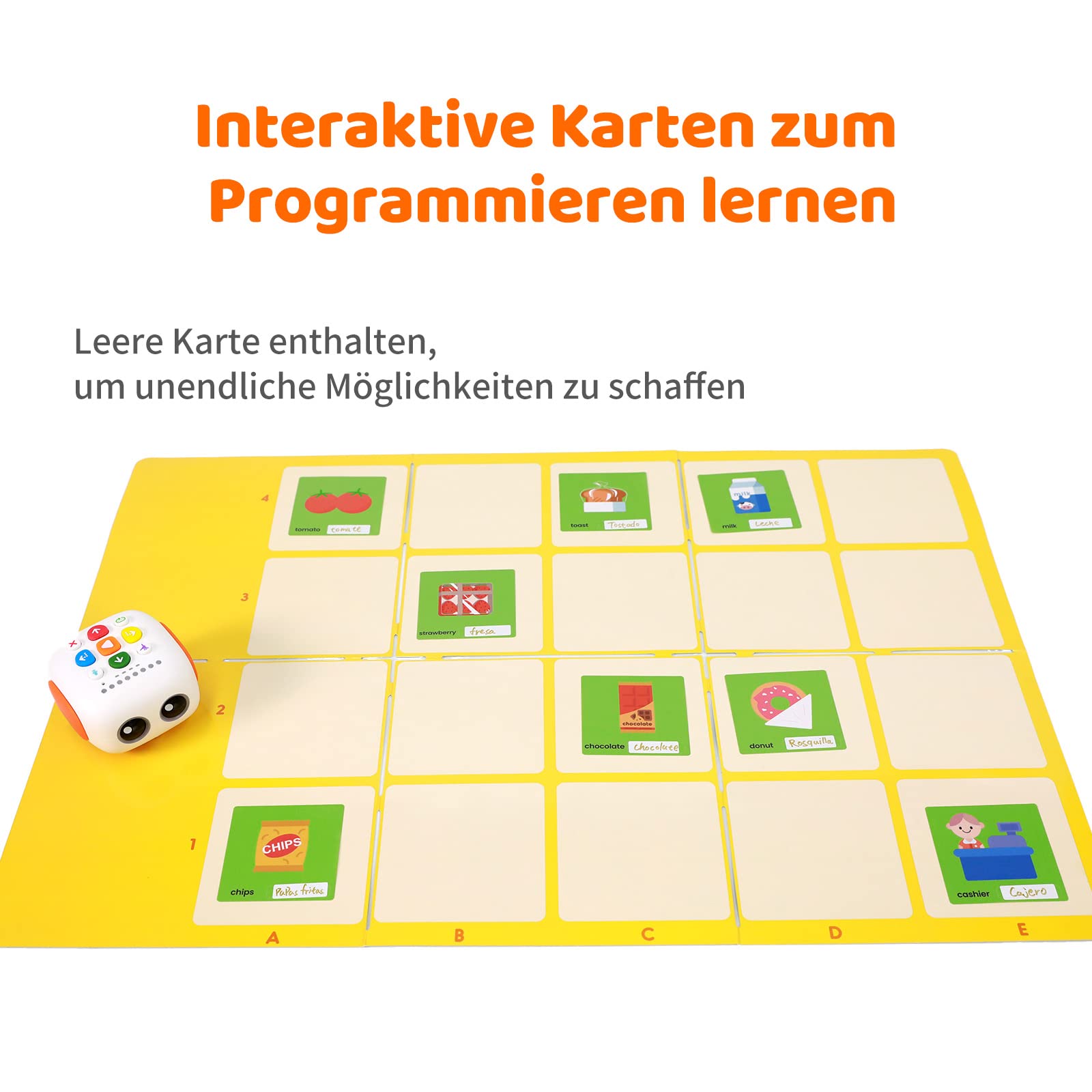 Programmierbar Roboter Kinder ab 3-5 jahre, MatataStudio Tale-Bot Pro Programmierbarer Roboter Spielzeug Bausatz für Kleinkind Frühes Programmieren Lernen STEM Interaktive Elektronische Roboters ab 3+