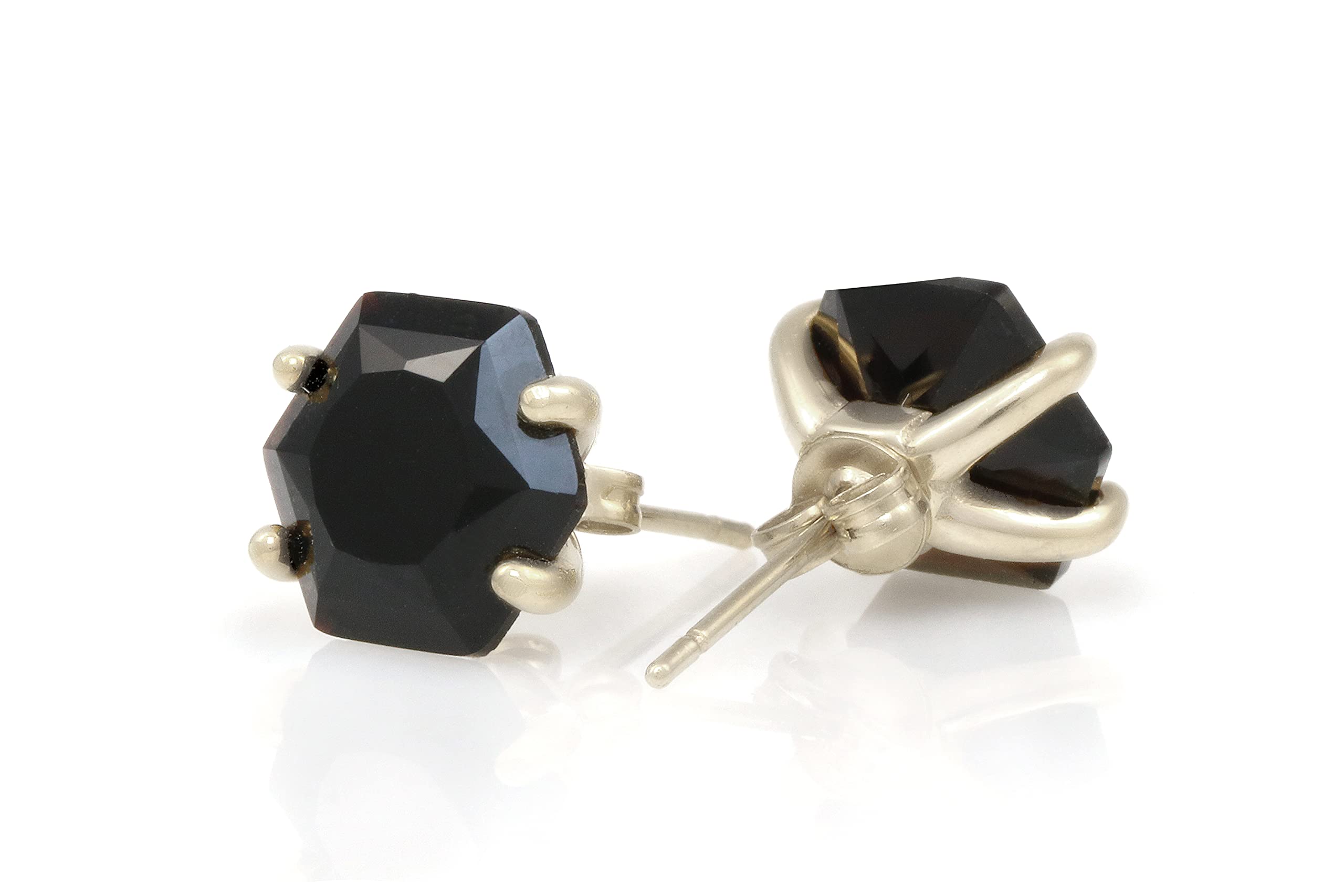 Orecchini Semplice Onice Nero - Orecchini Oro per Tutti i Giorni - Orecchini di Moda, Orecchini di Pietre Naturali - Orecchini da Donna Fatti a Mano per Casual, Formali, Gioielli Regalo