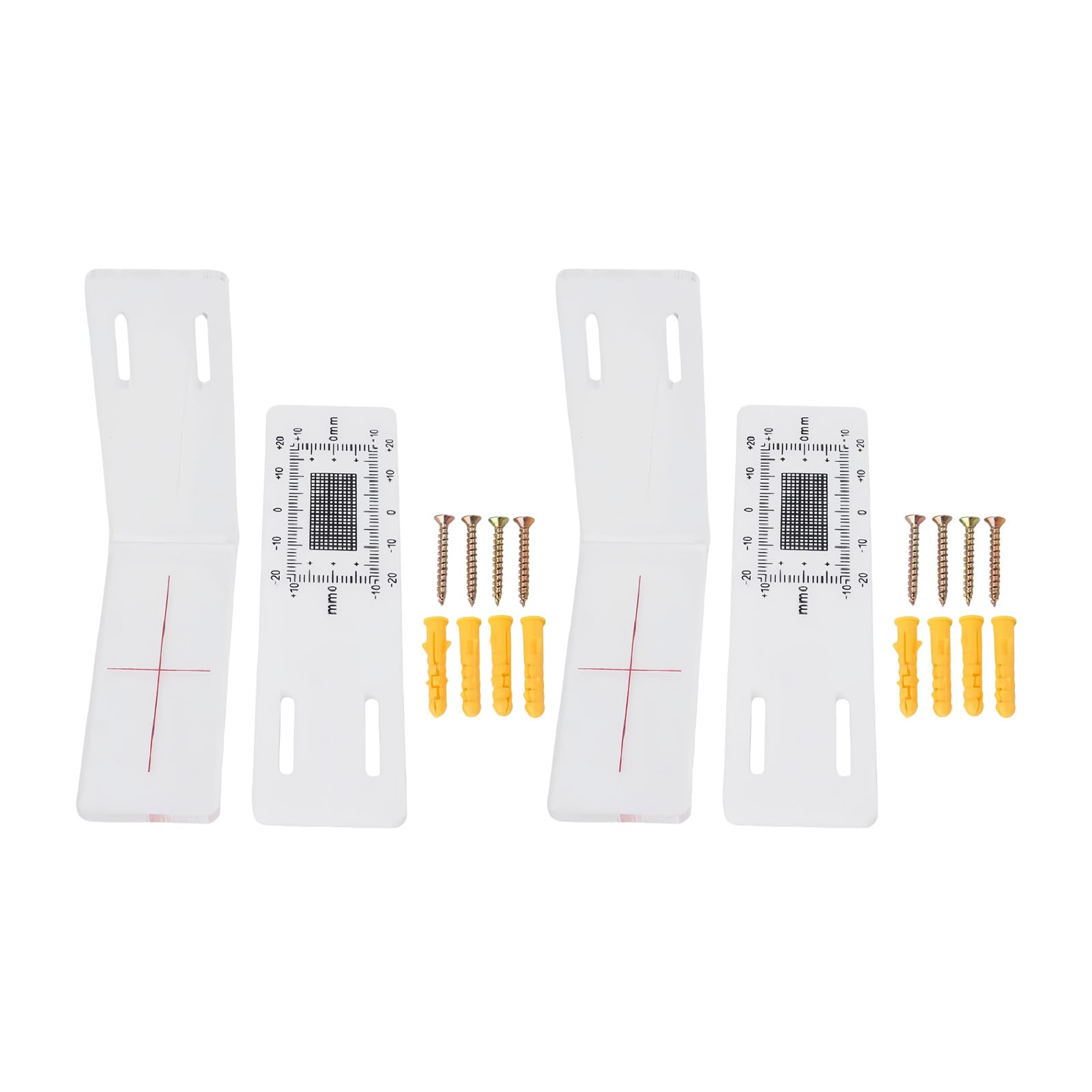 Xagmodshn 2 Packs 2 / 4Pcs Width Monitor, Accurate Acrylic Standard Tell Tale Gauge Monitor For Corner Record Gauge