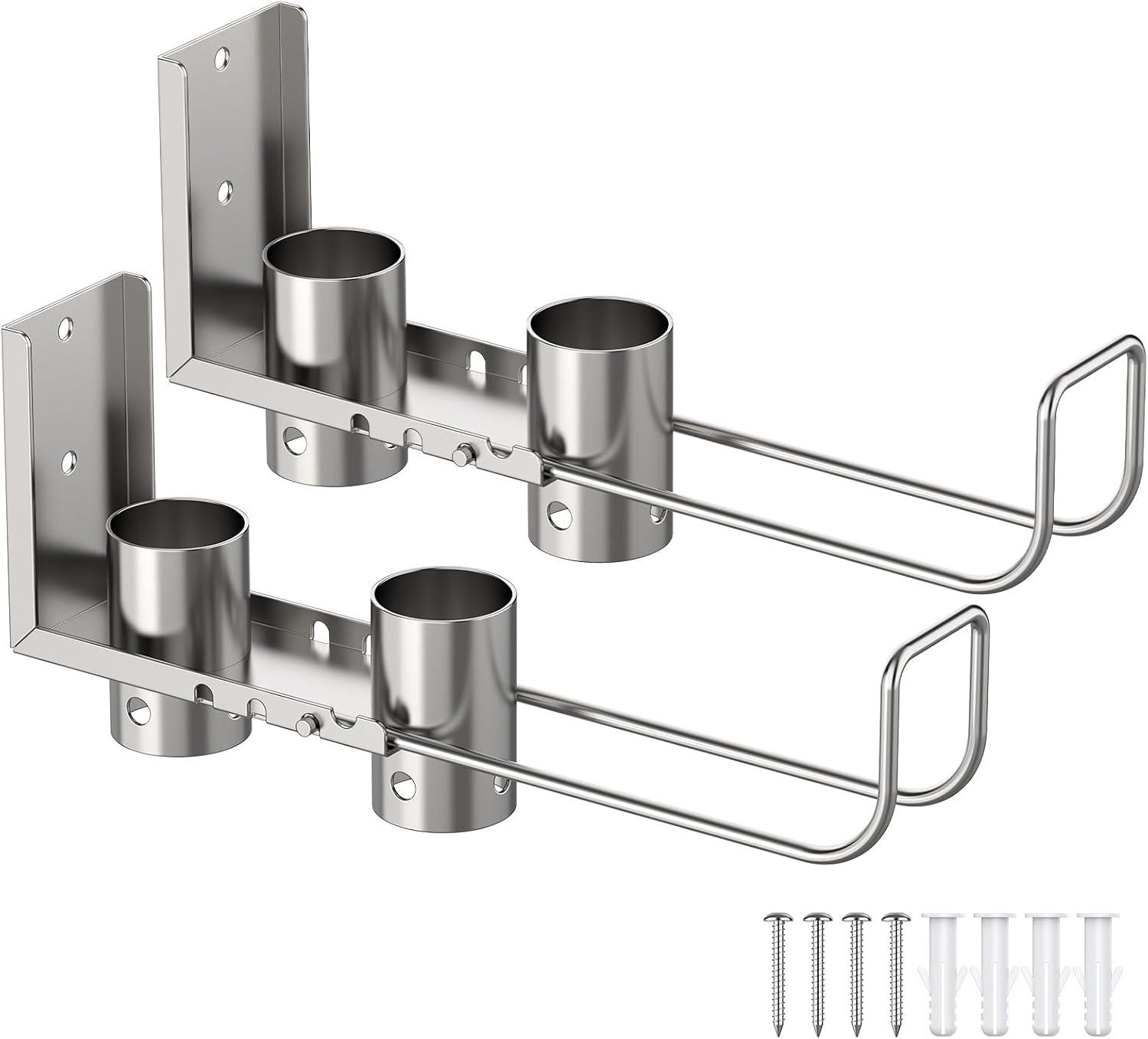 Pool Fence Hooks Stainless Steel Pool Hanger Heavy Duty | Hooks for Pool Pole, Pool Equipment, Skimmers, Nets, Hose– Vinyl/Wood Fence Hook, Pool Tool Hanger for Accessories Storage